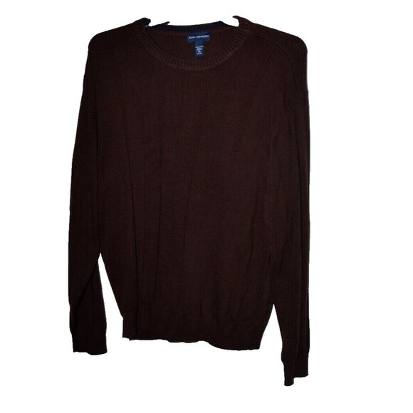John Ashford Men's XL Crewneck Sweater Pullover Cotton Brown Sable w/ tag - Picture 1 of 5